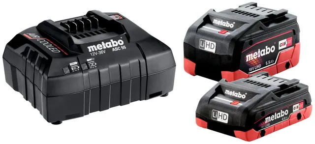 metabo-basis-set-lihd-18v-mit-1x-4-0-ah-1x-5-5-ah-akkupack-und-asc-55-ladeger-t- image 1