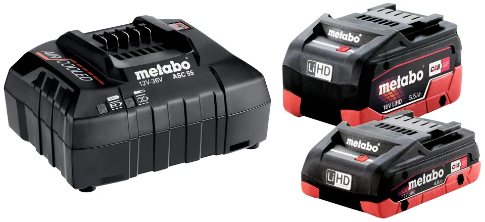 metabo-basis-set-lihd-18v-mit-1x-4-0-ah-1x-5-5-ah-akkupack-und-asc-55-ladeger-t- image 1