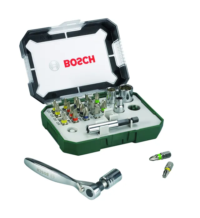 bosch-26-teiliges-schrauberbit-und-ratschen-set-mit-universalhalter-steckadapter image 1