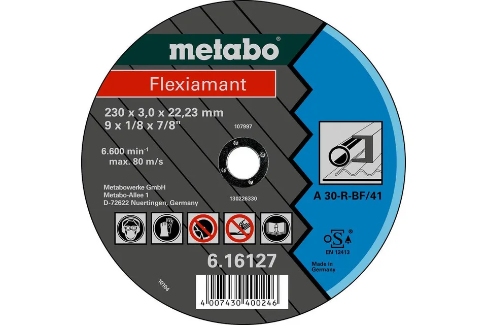 metabo-flexiamant-trennscheibe-230-x-3-0-x-22-23-mm-f-r-stahl-gerade-ausf-hrung- image 1