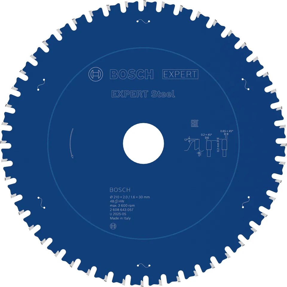 bosch-expert-for-steel-kreiss-geblatt-210-x-30-mm-48-z-hne-f-r-metall-trockensch image 1