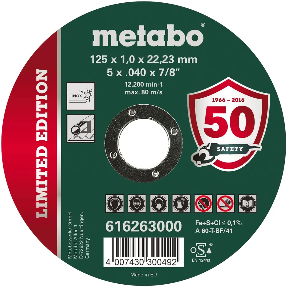 metabo-limited-edition-trennscheibe-125-x-1-0-x-22-23-mm-inox-gerade-ausf-hrung- image 1