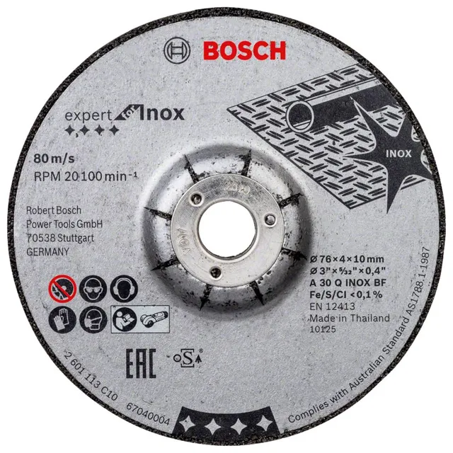 bosch-professional-schruppscheibe-expert-for-inox-2er-set-76-x-4-x-10-mm-f-r-ede image 1
