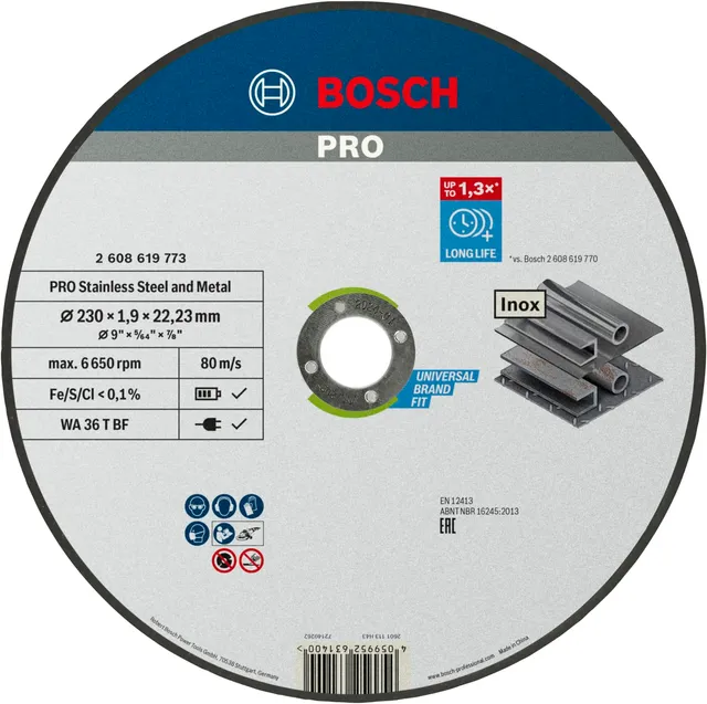 bosch-professional-standard-for-inox-trennscheibe-230-x-1-9-x-22-23-mm-gerade-f- image 1