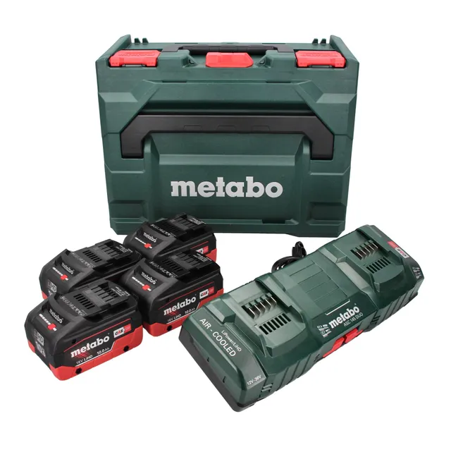 metabo-basis-set-4x-lihd-18-v-akku-10-0-ah-mit-asc-145-duo-schnellladeger-t-in-m image 1