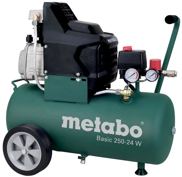 metabo-kompressor-basic-250-24-w-24-l-druckluftkompressor-mit-8-bar-lgeschmierte image 1