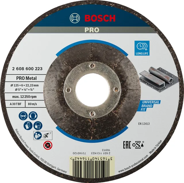 bosch-pro-metal-longlife-schruppscheibe-125-x-6-x-22-23-mm-f-r-stahl-und-metall- image 1