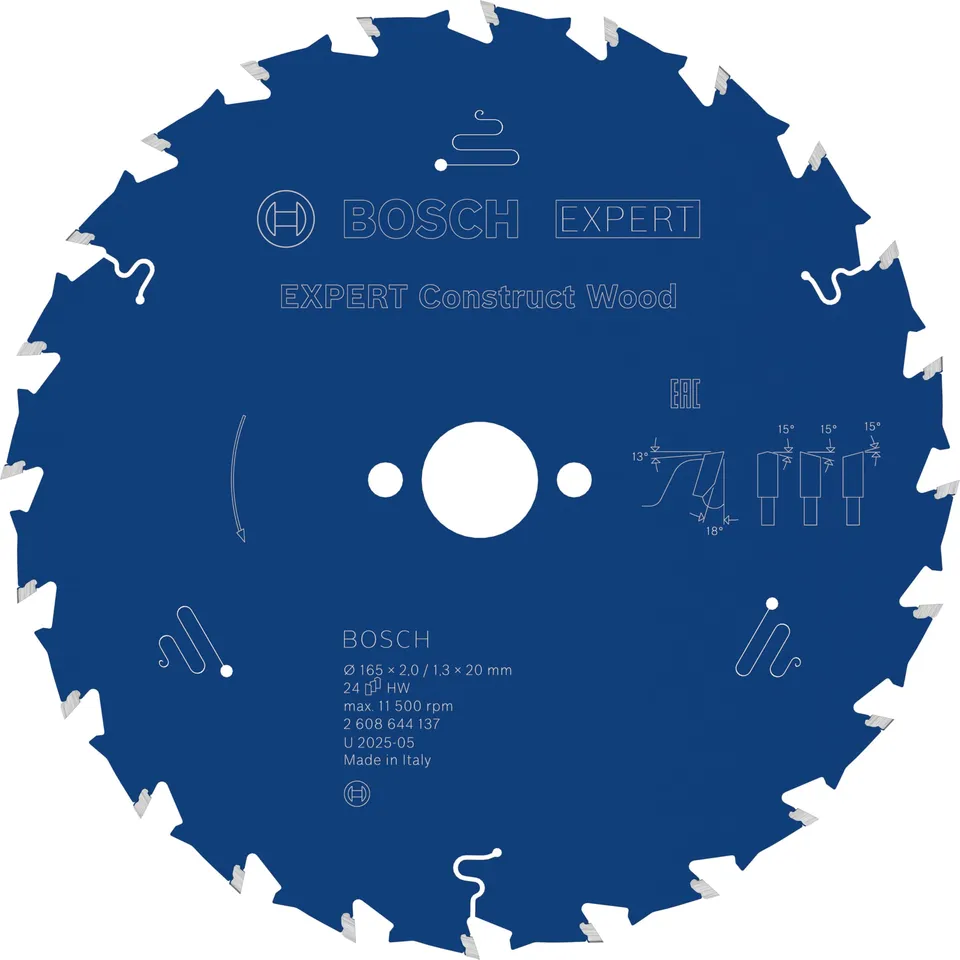 bosch-professional-expert-for-construct-wood-kreiss-geblatt-165-x-20-mm-24-z-hne image 1