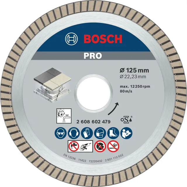 bosch-professional-diamanttrennscheibe-best-for-ceramic-extra-clean-turbo-125-22 image 1