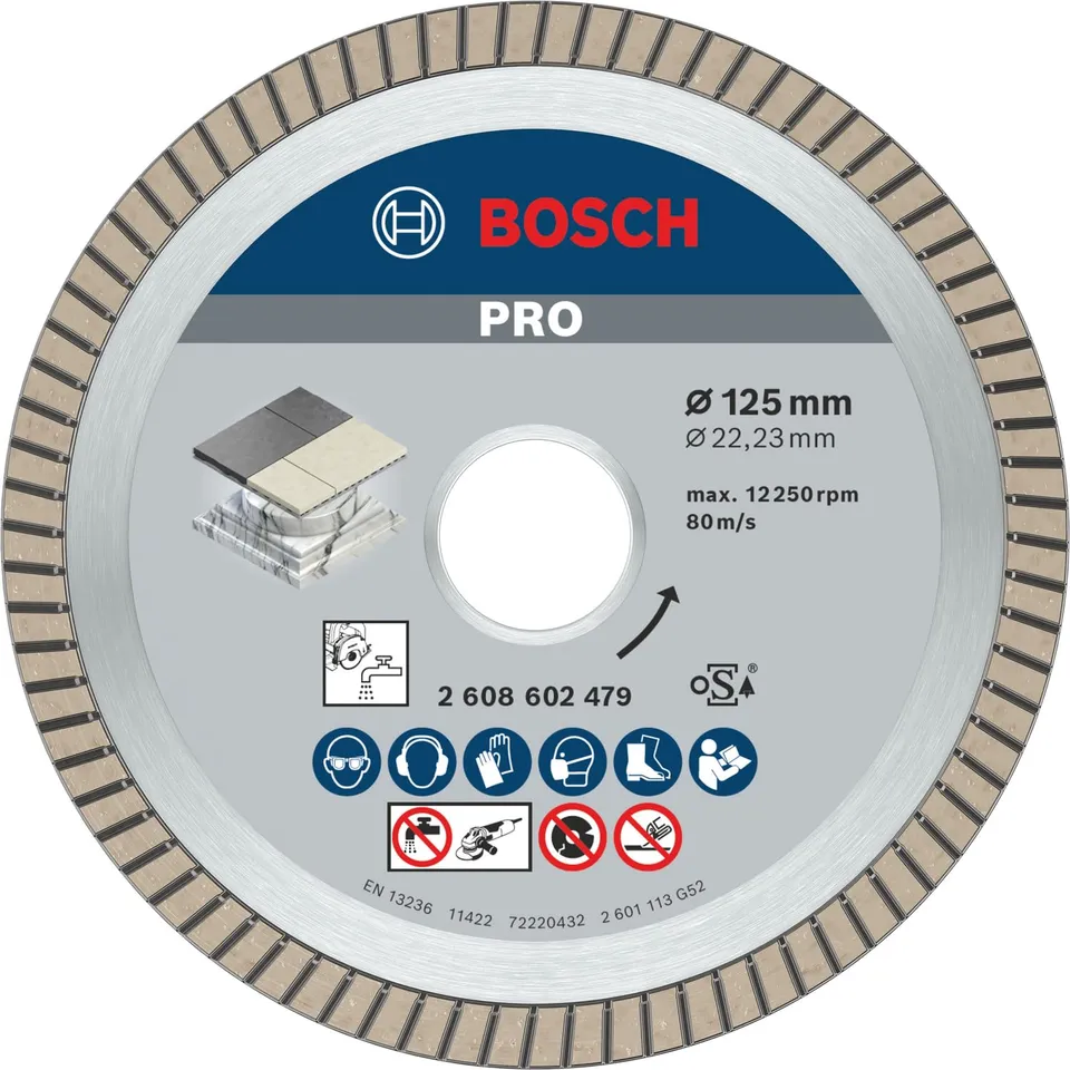 bosch-professional-diamanttrennscheibe-best-for-ceramic-extra-clean-turbo-125-22 image 1