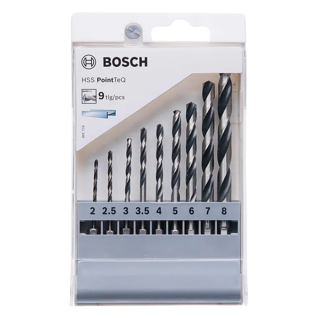 bosch-professional-9-tlg-pointteq-sechskantbohrer-set-hss-metallbohrer-2-8-mm-mi image 1