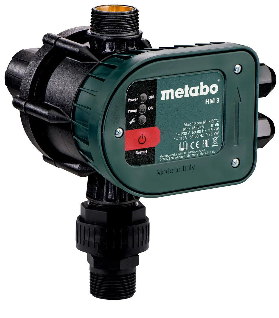 metabo-hm-3-elektronischer-druckschalter-mit-trockenlaufschutz-f-r-garten-und-ha image 1