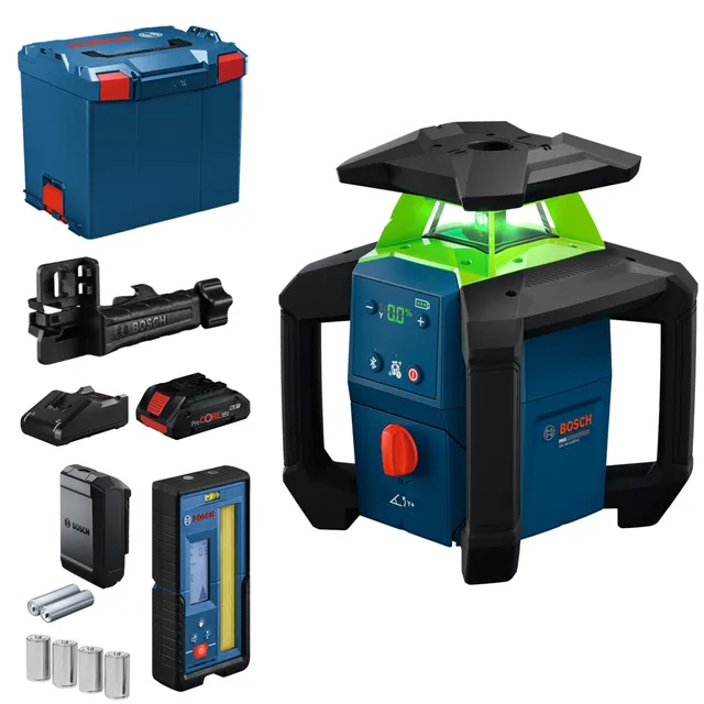 bosch-pro-grl18v-4-34cvg-rotationslaser-mit-gr-nem-strahl-15-neigung-ip66-und-du image 1