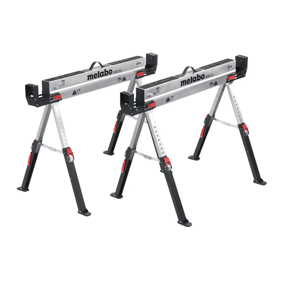 metabo-mab-82-2-arbeitsbock-set-2er-set-h-henverstellbare-stahl-unterstellb-cke- image 1
