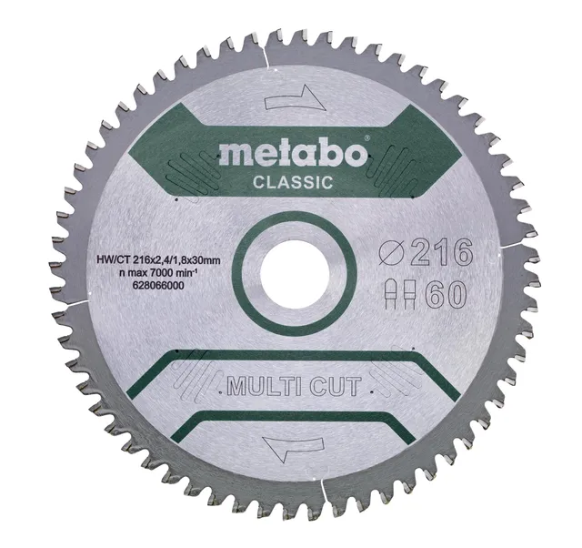 metabo-kreiss-geblatt-precision-cut-216-x-30-mm-z60-fz-tz-hartmetall-s-geblatt-f image 1
