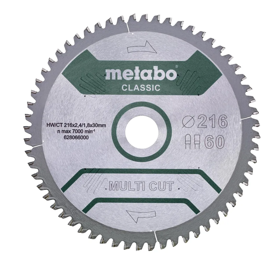 metabo-kreiss-geblatt-precision-cut-216-x-30-mm-z60-fz-tz-hartmetall-s-geblatt-f image 1