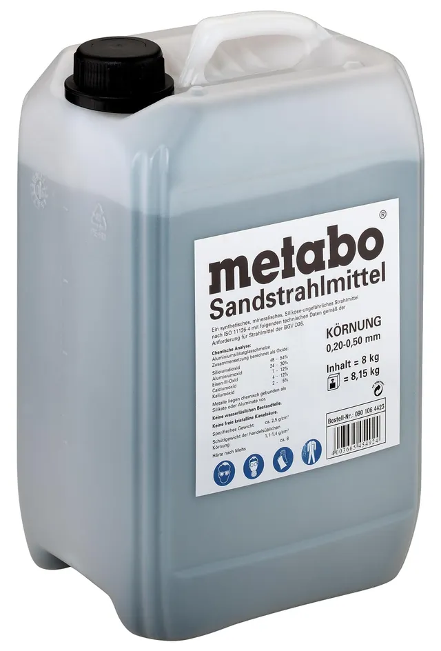 metabo-sandstrahlmittel-8-kg-0901064423-strahlgut-aus-aluminiumsilikatglasschmel image 1