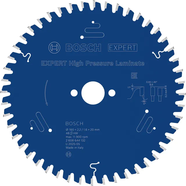 bosch-expert-high-pressure-laminate-kreiss-geblatt-160-x-20-mm-z48-f-r-handkreis image 1