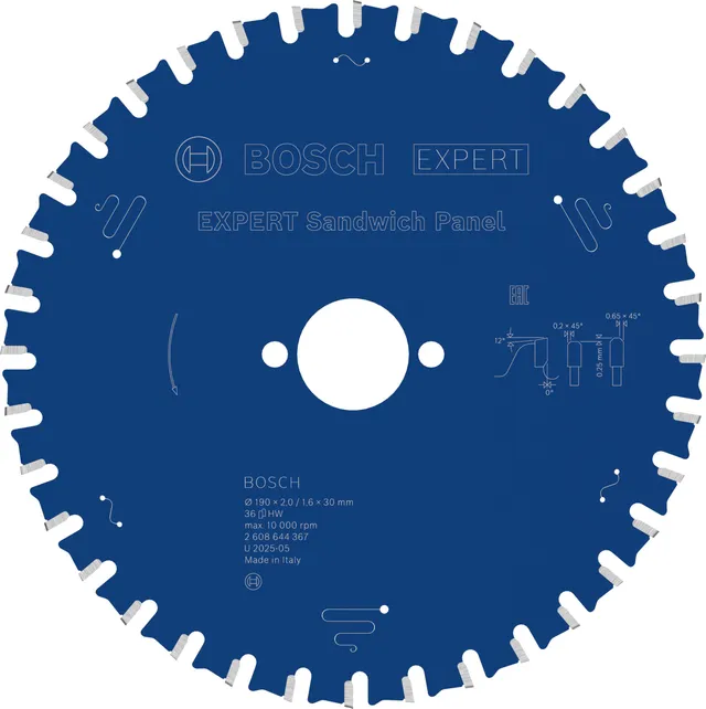 bosch-professional-expert-for-sandwich-panel-kreiss-geblatt-190-x-30-x-2-mm-36-z image 1
