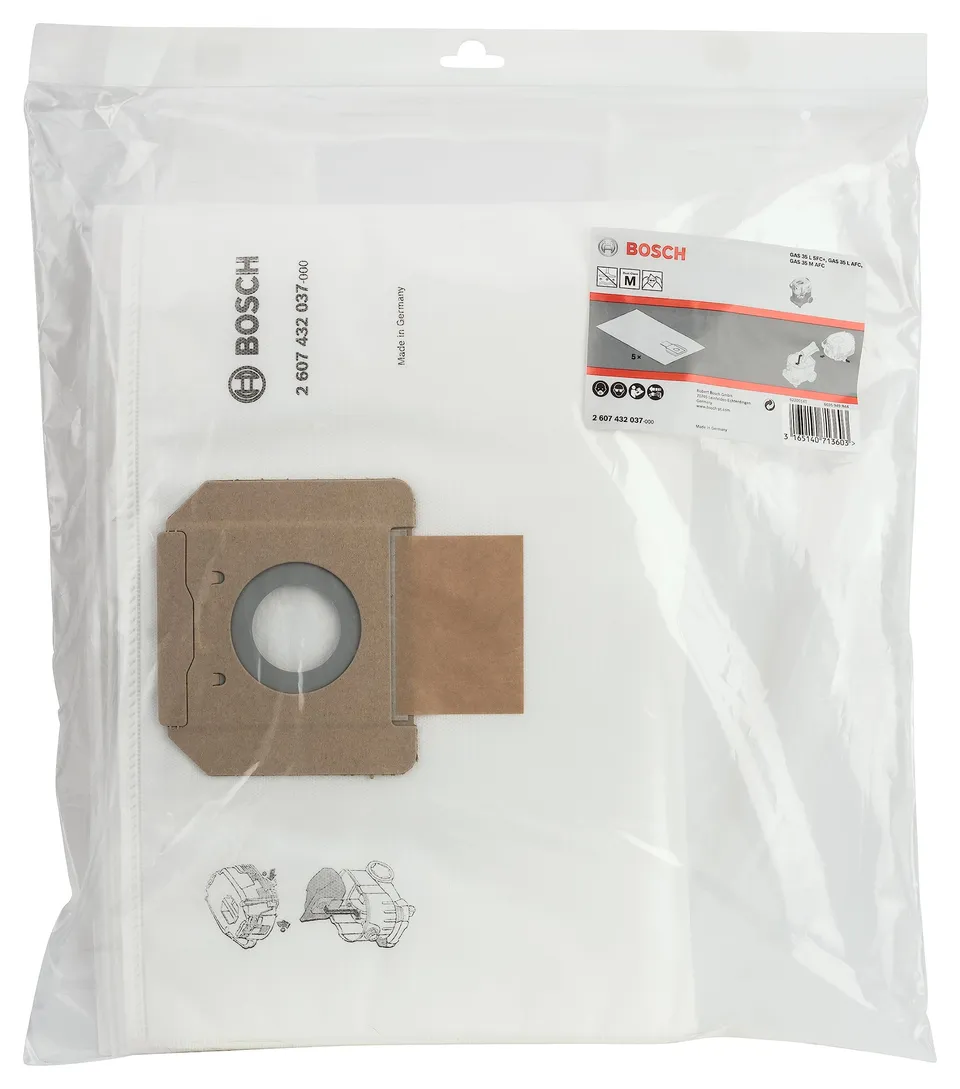 bosch-professional-5x-vliesfilterbeutel-f-r-staubsauger-gas-35-l-afc-gas-35-l-sf image 1