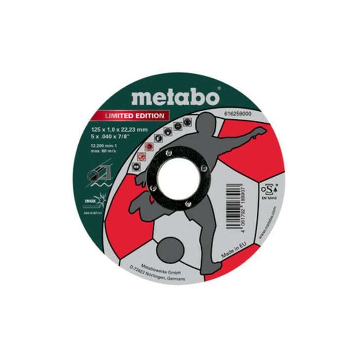 metabo-limited-edition-soccer-trennscheibe-125-x-1-0-x-22-23-mm-inox-tf-41-61625 image 3