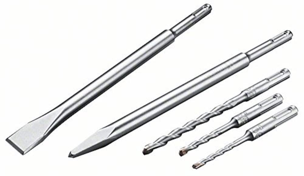 bosch-home-and-garden-5tlg-mei-el-und-bohrer-set-sds-plus-spitzmei-el-flachmei-e image 2