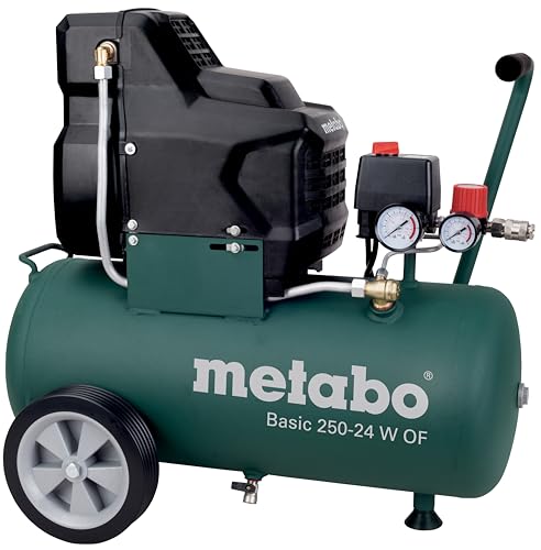 metabo-kompressor-basic-250-24-w-of-24-l-lfreier-druckluftkompressor-mit-manomet image 3