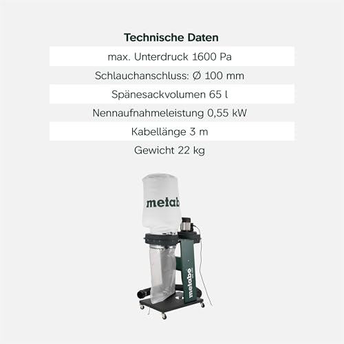 metabo-spa-1200-sp-neabsauganlage-rohluftentstauber-staubklasse-l-mit-65-l-sp-ne image 8