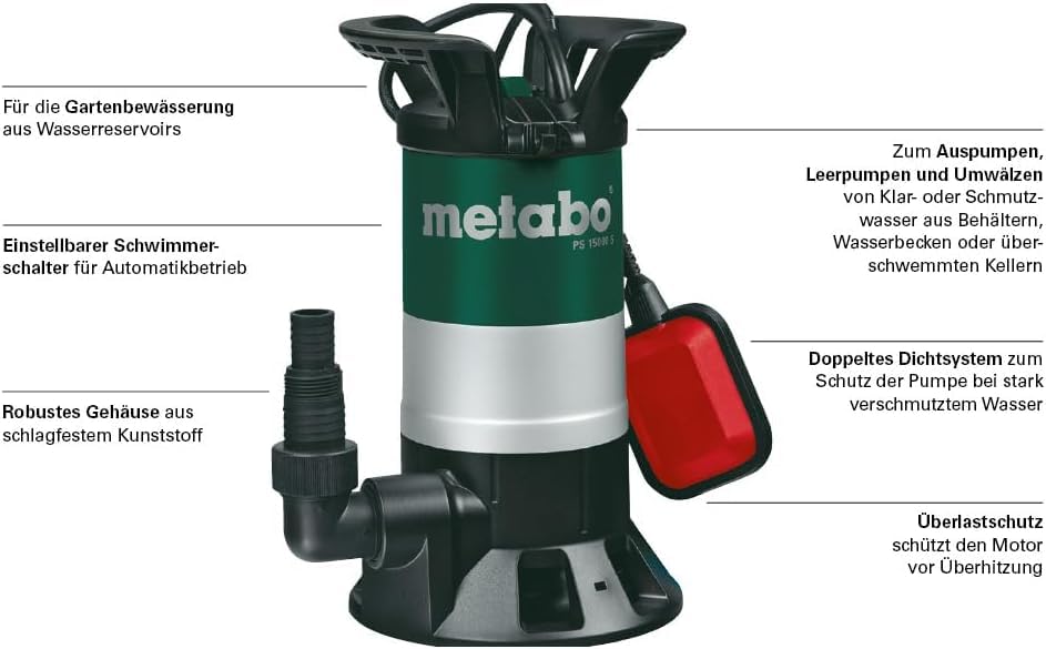 metabo-ps-15000-s-schmutzwasser-tauchpumpe-850-w-15-000-l-h-f-rdermenge-9-5-m-f- image 7
