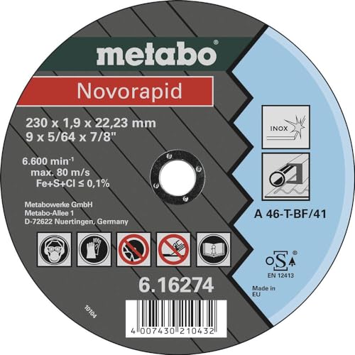metabo-novorapid-trennscheibe-230-x-1-9-x-22-23-mm-inox-tf-41-616274000-25-st-ck image 2