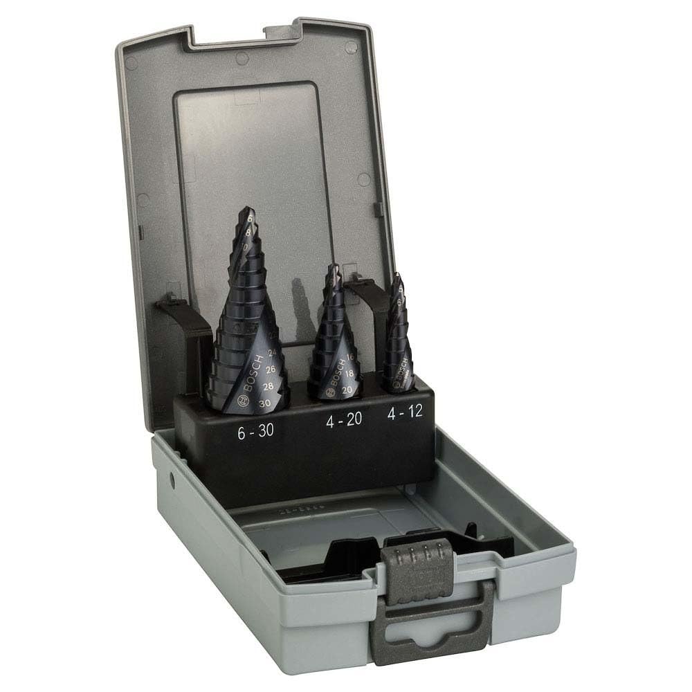 bosch-accessories-professional-3tlg-stufenbohrer-set-hss-altin-mit-3-fl-chen-sch image 1