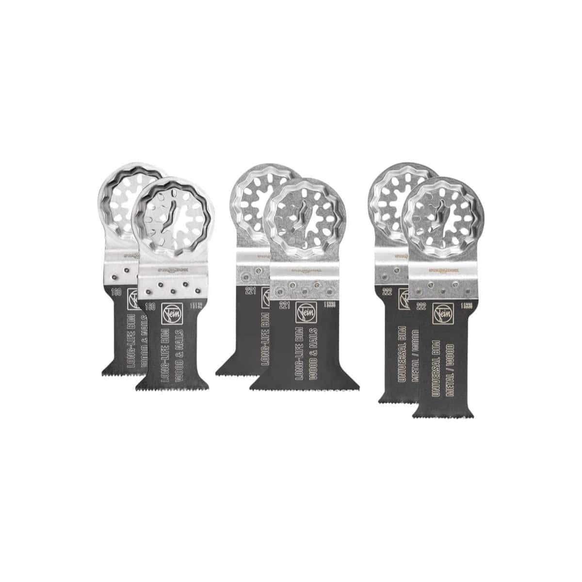fein-best-of-e-cut-slp-s-geblatt-set-6-e-cut-bl-tter-bi-metall-starlockplus-aufn image 2