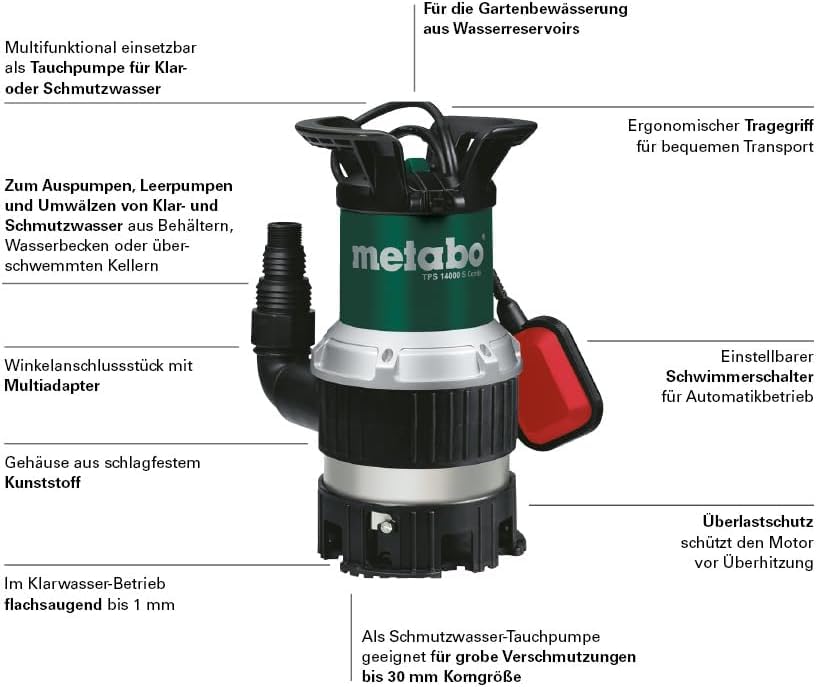 metabo-tps-14000-s-combi-kombi-tauchpumpe-770-w-14-000-l-h-8-5-m-f-rderh-he-0251 image 8