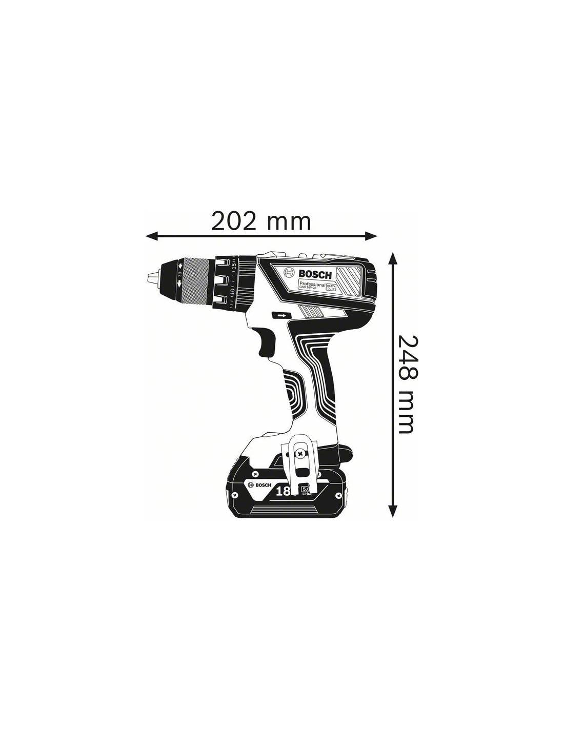 bosch-professional-gsb-18v-28-akku-schlagbohrschrauber-18v-system-inkl-2-5-0-ah- image 2