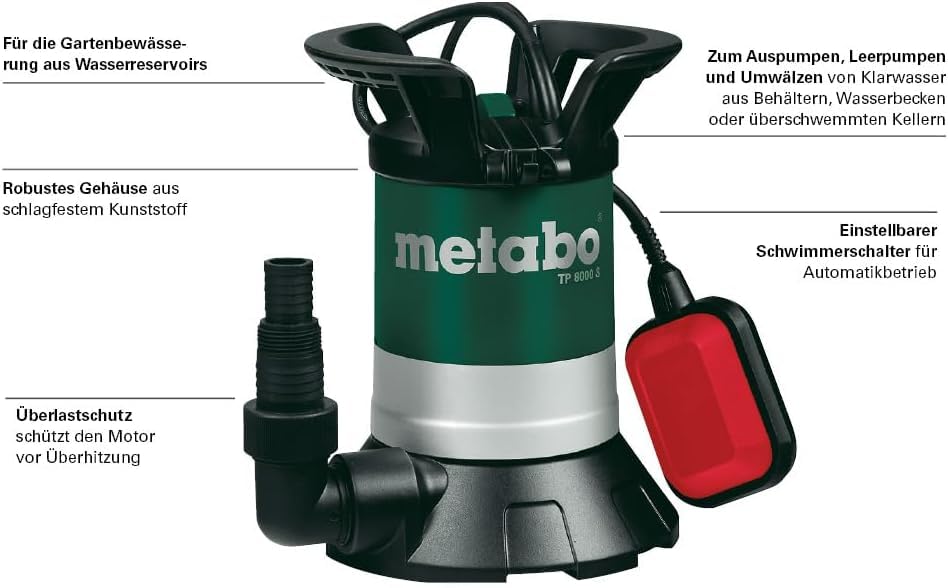 metabo-klarwasser-tauchpumpe-tp-8000-s-0250800000-350-w-8000-l-h-max-7-m-f-rderh image 7