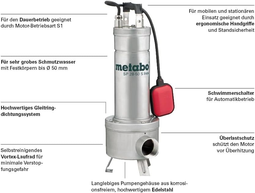 metabo-sp-28-50-s-inox-schmutzwasserpumpe-1470-w-tauchwasserpumpe-28000-l-h-grob image 8