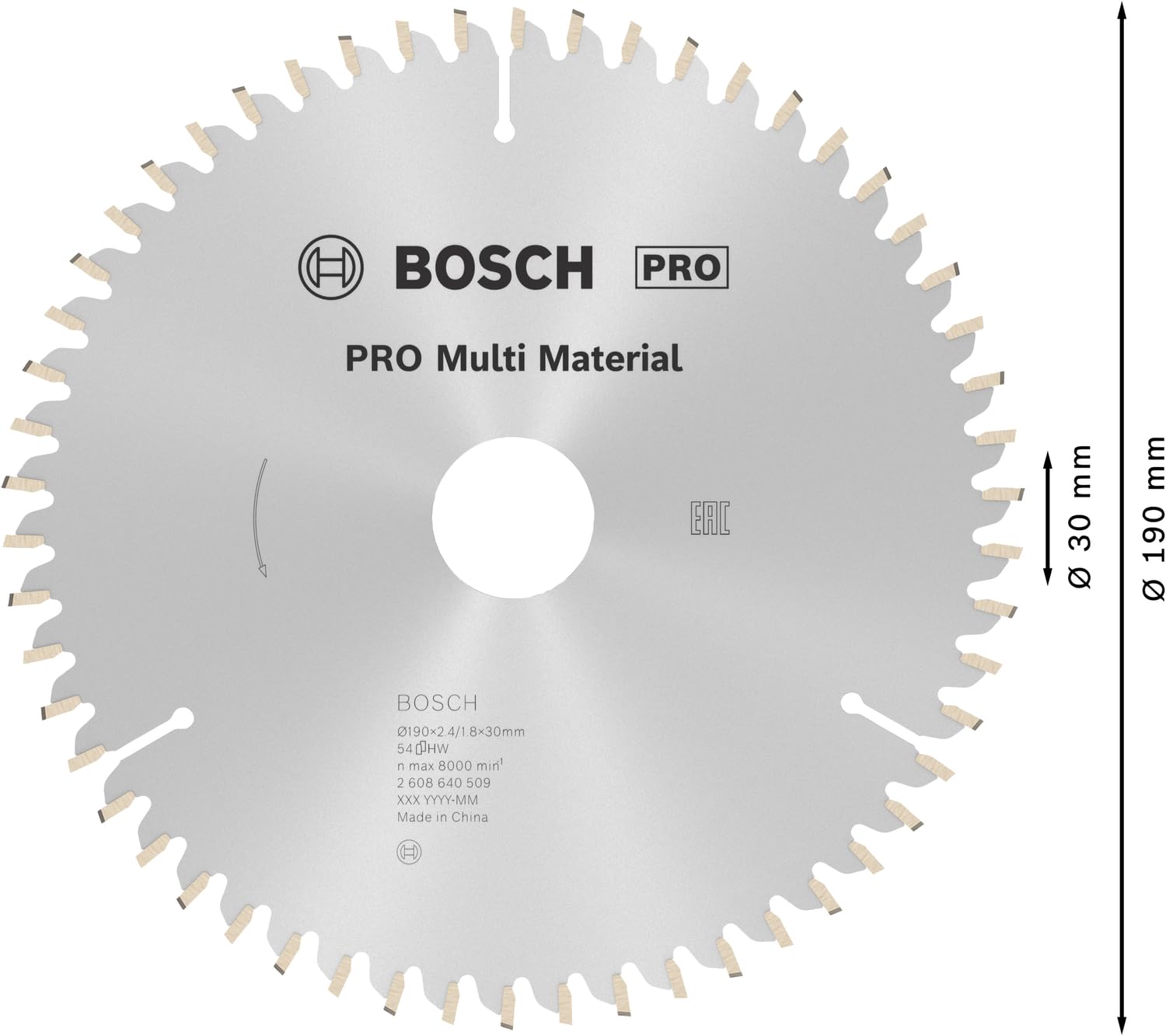 bosch-professional-2608640509-kreiss-geblatt-multi-material-190-mm-30-mm-bohrung image 3