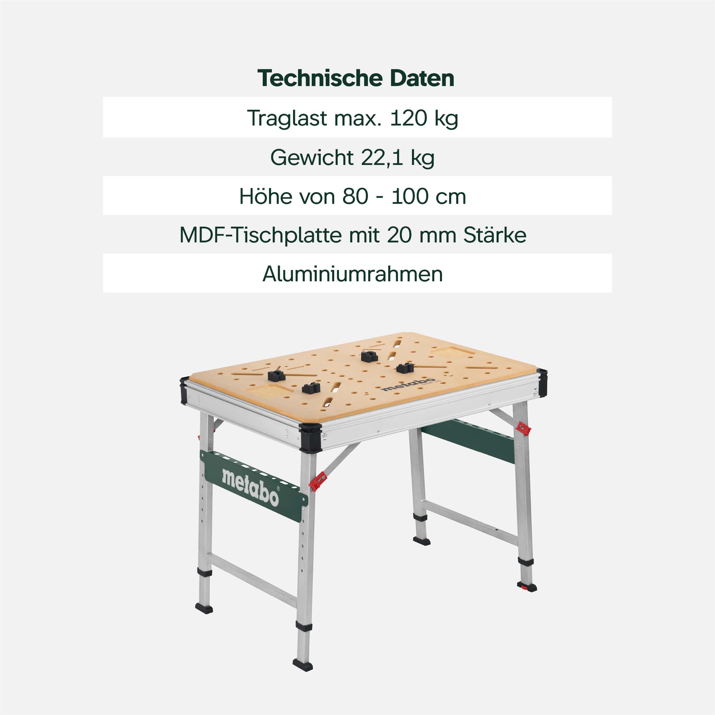 metabo-multifunktionstisch-mwb-100-klappbare-werkbank-mobiler-s-gebock-bis-120-k image 5