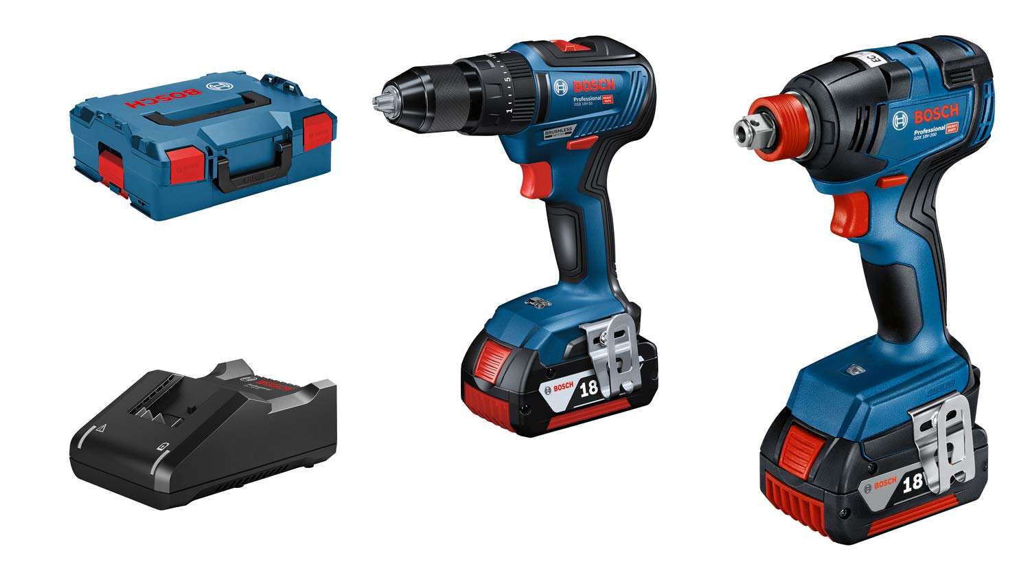bosch-professional-18v-system-akkuschrauber-set-gdx-18v-200-gsb-18v-55-inkl-2x-g image 1