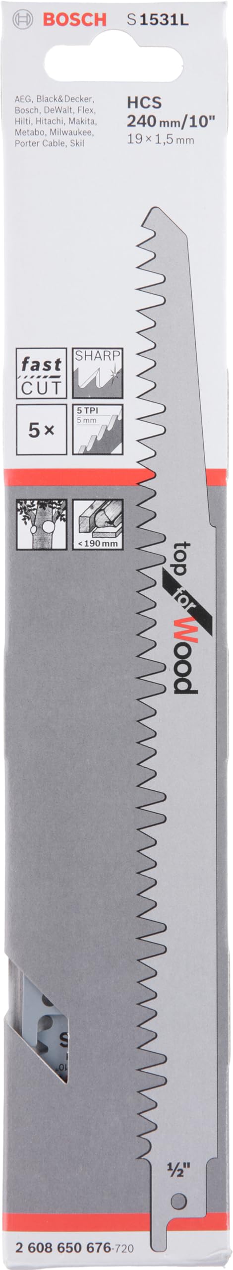 bosch-professional-5x-s-bels-geblatt-s-1531-l-top-for-wood-240-mm-hcs-s-schaft-f image 2