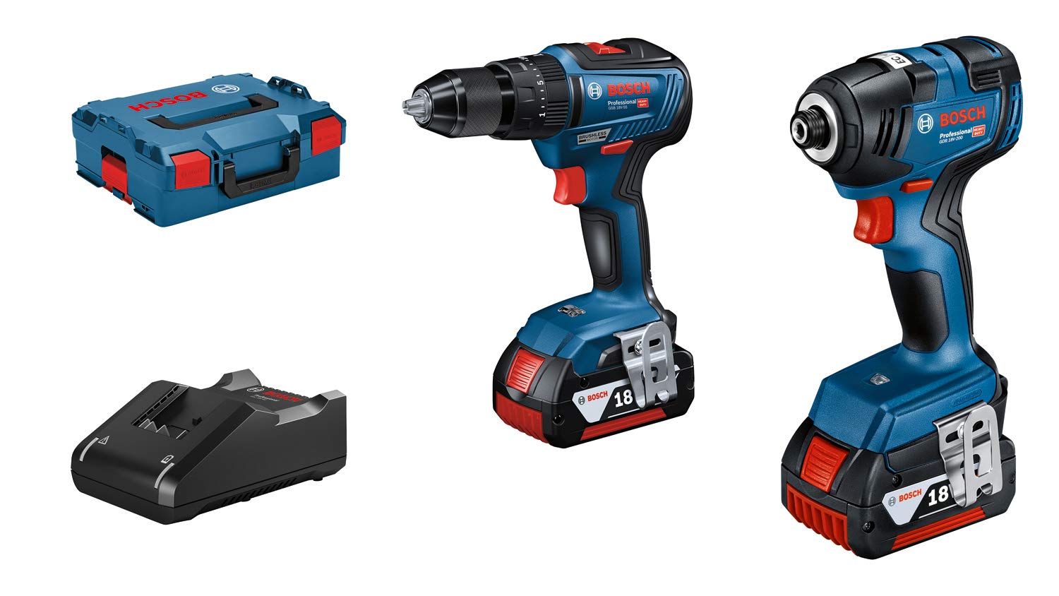 bosch-professional-18v-system-akkuschrauber-set-gdr-18v-200-gsb-18v-55-inkl-2x-g image 1