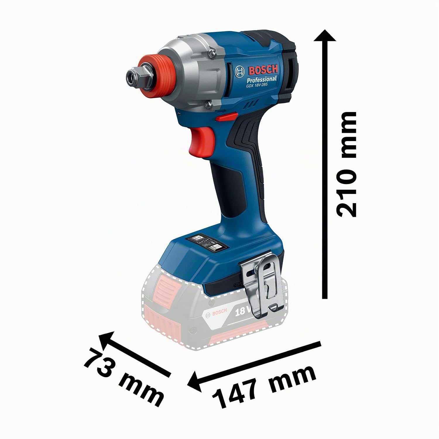 bosch-professional-gdx-18v-285-akku-drehschlagschrauber-18v-system-2-in-1-bit-nu image 5