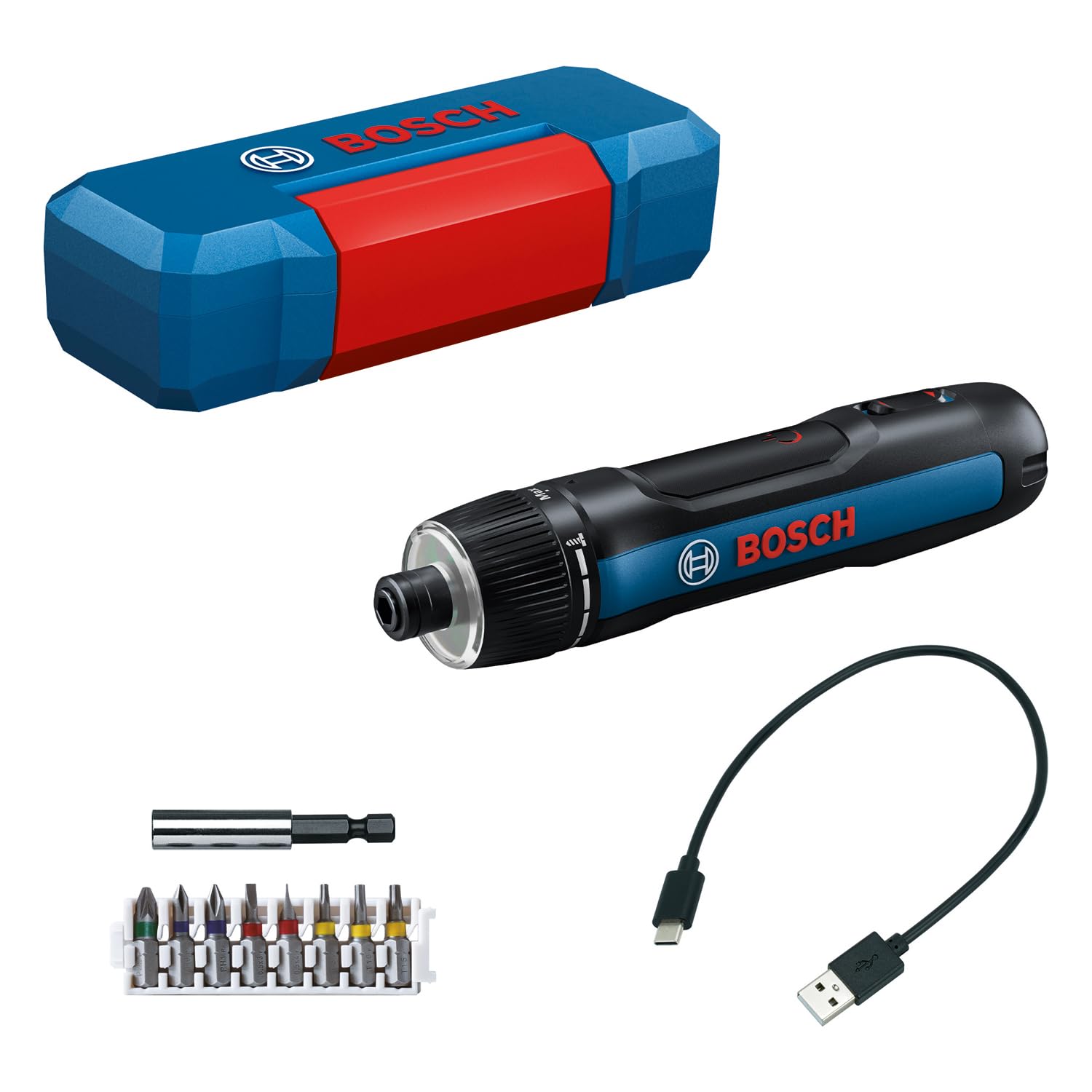 bosch-professional-akkuschrauber-bosch-go-3-inkl-8-tlg-bit-set-bitaufnahme-usb-c image 1