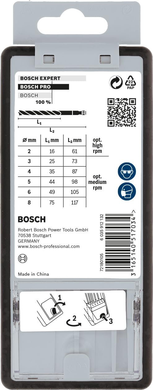 bosch-pro-wood-hss-holzbohrer-set-robust-line-7-teilig-sechskantschaft-2-8-mm-ho image 4