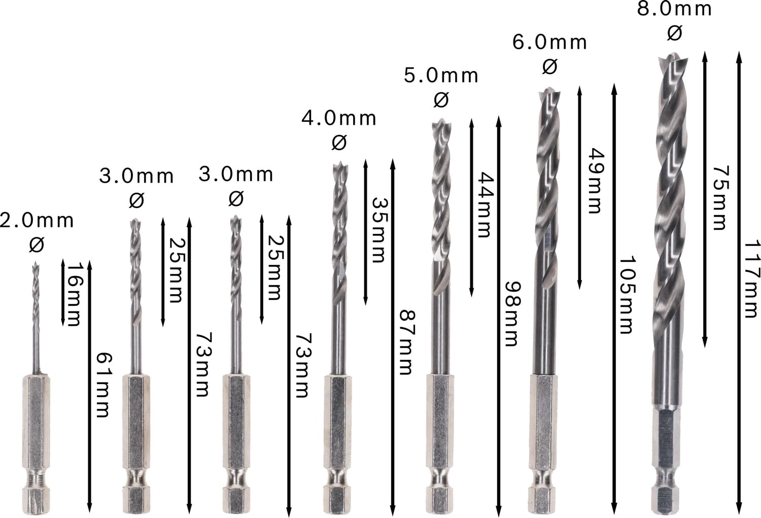 bosch-pro-wood-hss-holzbohrer-set-robust-line-7-teilig-sechskantschaft-2-8-mm-ho image 3