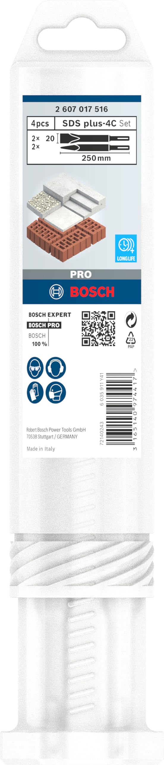 bosch-pro-sds-plus-4c-mei-el-set-4-teilig-spitz-flachmei-el-f-r-bohrh-mmer-beton image 2