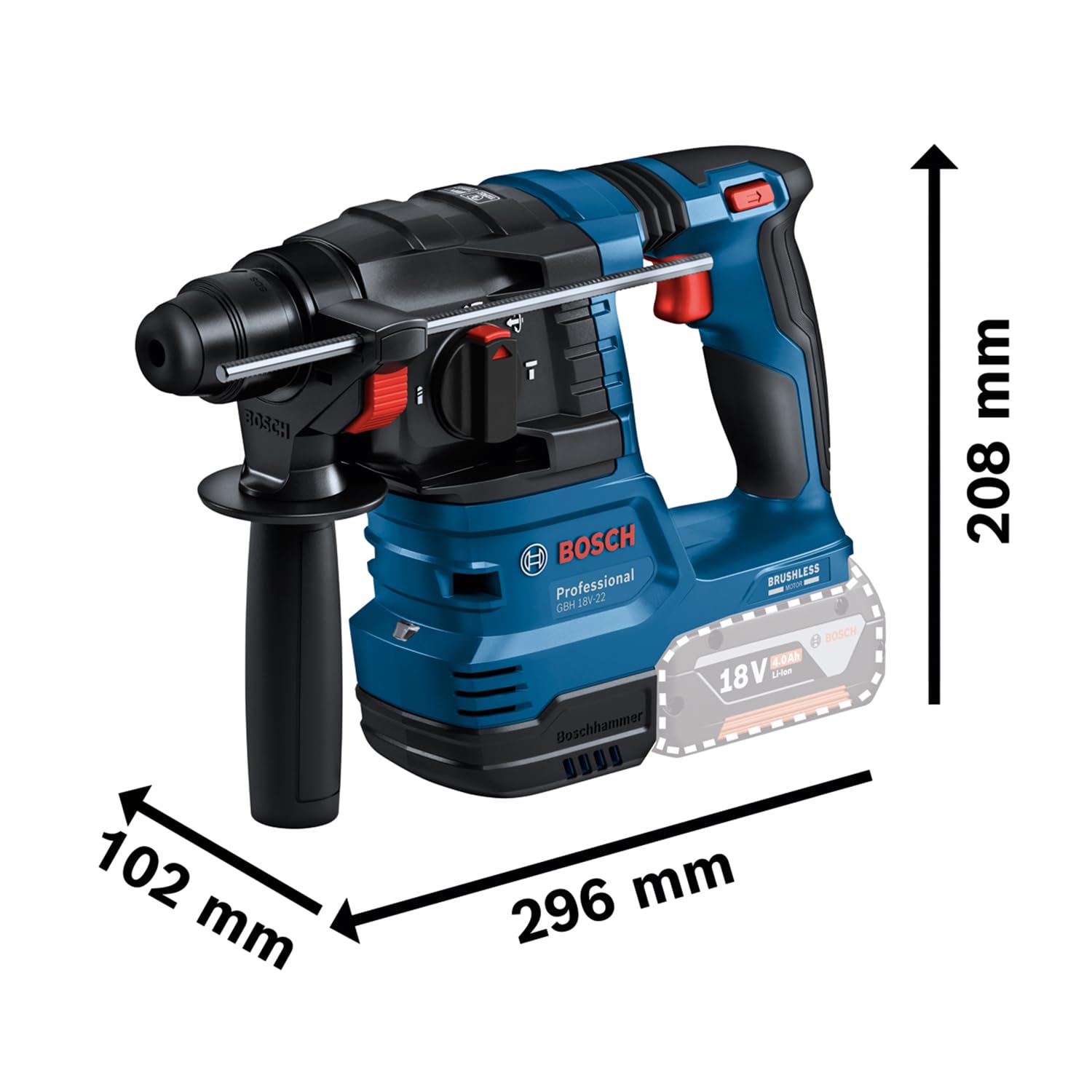 bosch-professional-18v-system-combo-kit-akku-schlagbohrschrauber-gsb-18v-45-bohr image 2