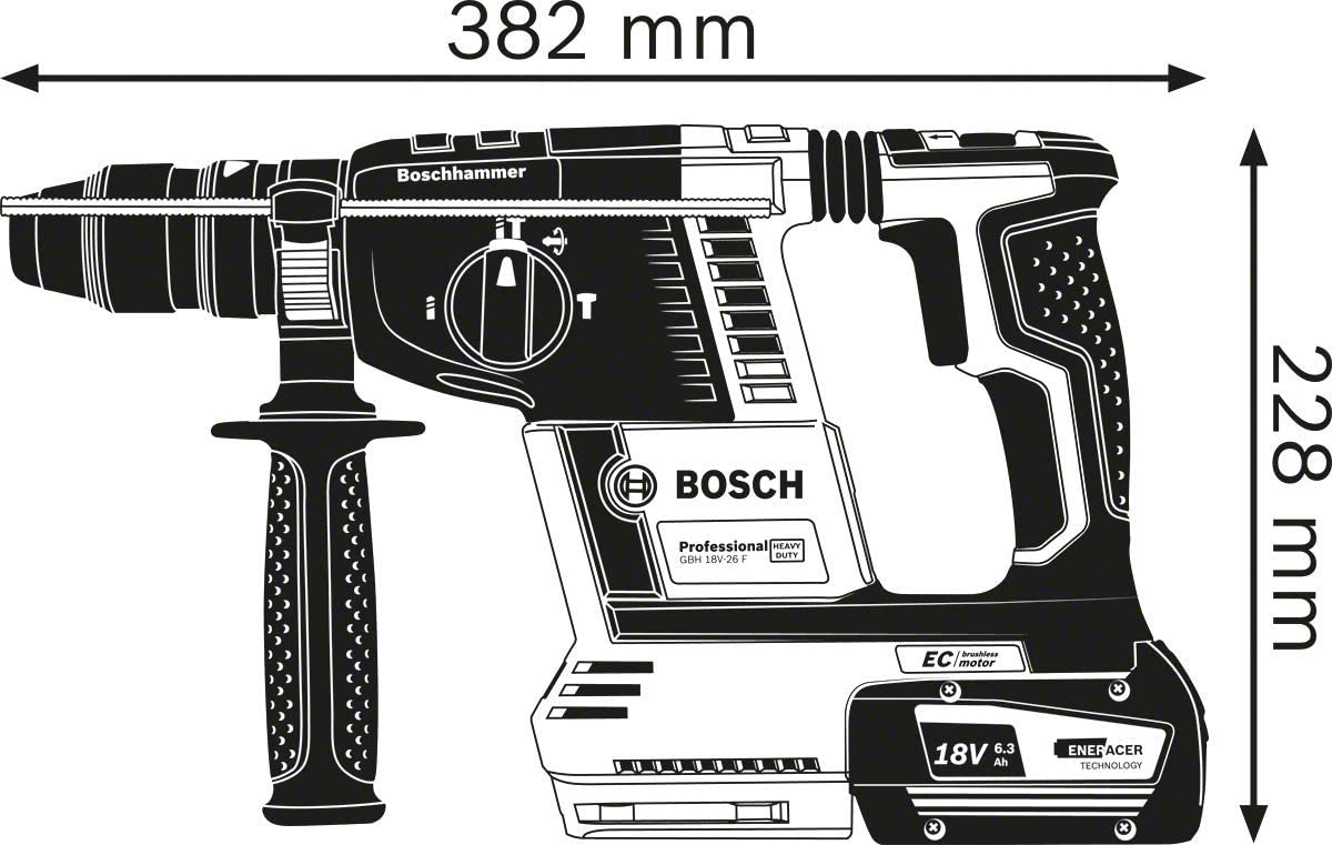 bosch-professional-gbh-18v-26-f-akku-bohrhammer-gli-variled-akku-leuchte-18v-sys image 3