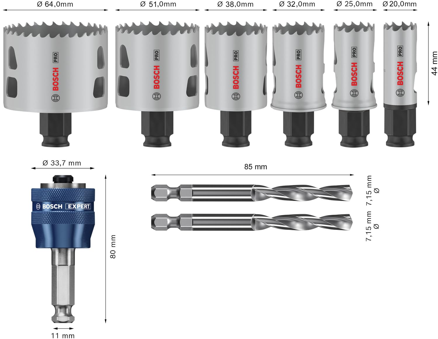 bosch-9x-pro-multi-material-power-change-plus-lochs-ge-set-20-64-mm-f-r-weichhol image 3