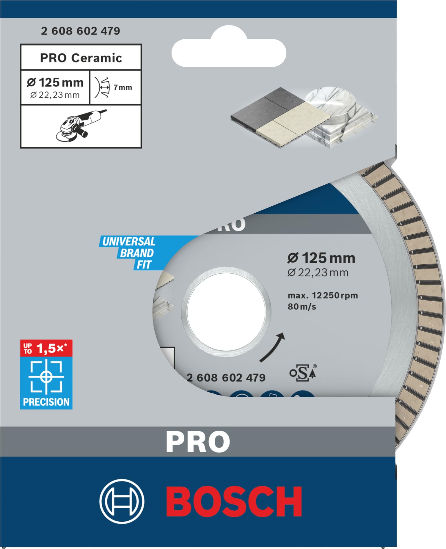 bosch-professional-diamanttrennscheibe-best-for-ceramic-extra-clean-turbo-125-22 image 2